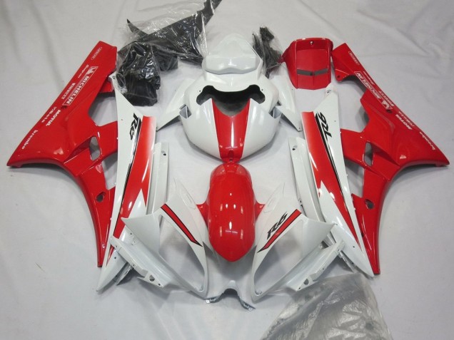 Carénages Moto Yamaha YZF R6 2006-2007 - Blanc Rouge Motul Michelin