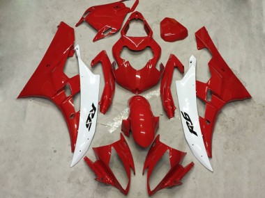 Kits Carénage Moto Yamaha YZF R6 2006-2007 - Blanc Rouge