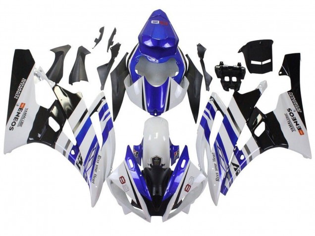 Carénages Moto Yamaha YZF R6 2006-2007 - Blanc Bleu Noir ENEOS Yamalube
