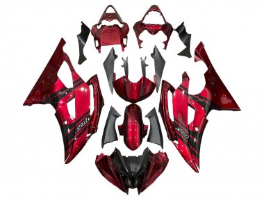 Carénages Moto Yamaha YZF R6 2008-2016 - Rouge Noir Bande