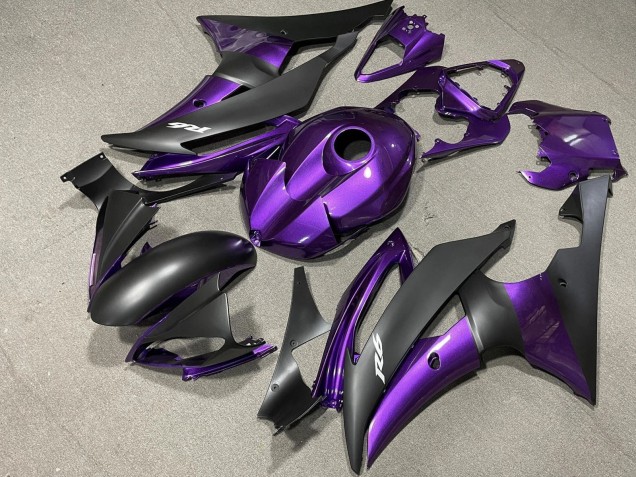 Carénage Moto Yamaha YZF R6 2008-2016 - Violet Noir Mat