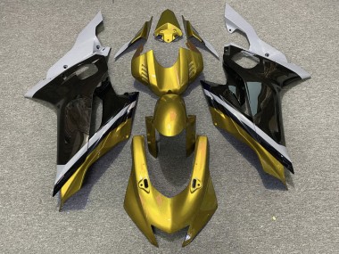 Carénages Moto Yamaha YZF R6 2017-2023 - Gris Or Noir Brillant
