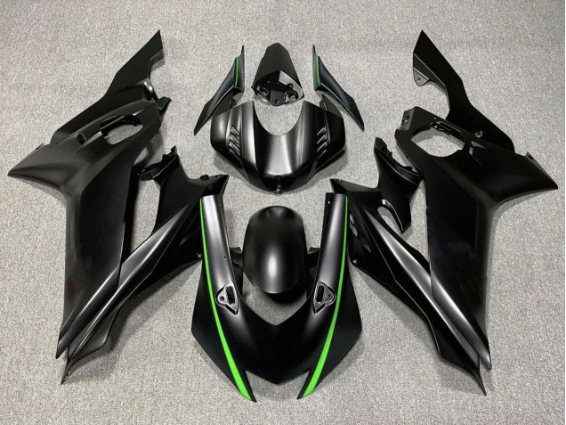 Carénages Moto Yamaha YZF R6 2017-2025 - Noir Mat Vert