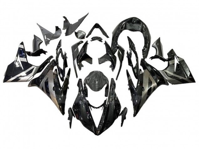 Carénages Moto Triumph Daytona 675 Triple 2013-2016 - Argent Noir Brillant