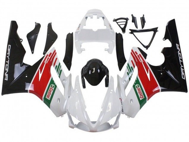 Carénages Moto Triumph Daytona 675 Triple 2009-2012 - Blanc Rouge Vert Noir Brillant Castrol