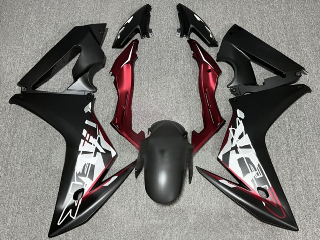 Carénages Moto Honda CBR650F 2014-2016 - Noir Mat Rouge