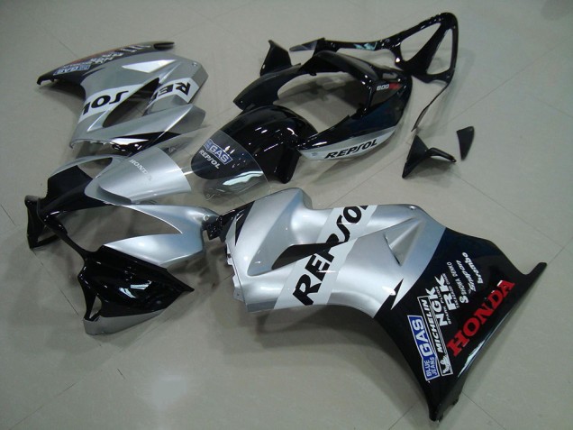 Carénage Moto Honda VFR 800 2002-2013 - Argent Noir Brillant Repsol
