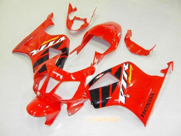 Carénage Moto Honda VTR1000 2000-2006 - Rouge Noir Brillant Bande