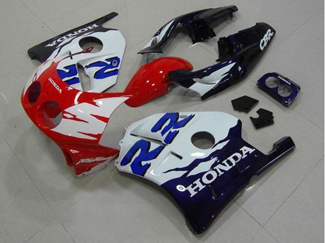 Carénages Moto Honda CBR250RR MC22 1990-1998 - Blanc Rouge Noir Brillant
