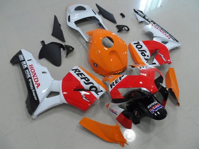 Carénages Moto Honda CBR600RR 2003-2004 - Orange Blanc Rouge Noir Brillant Repsol HRC