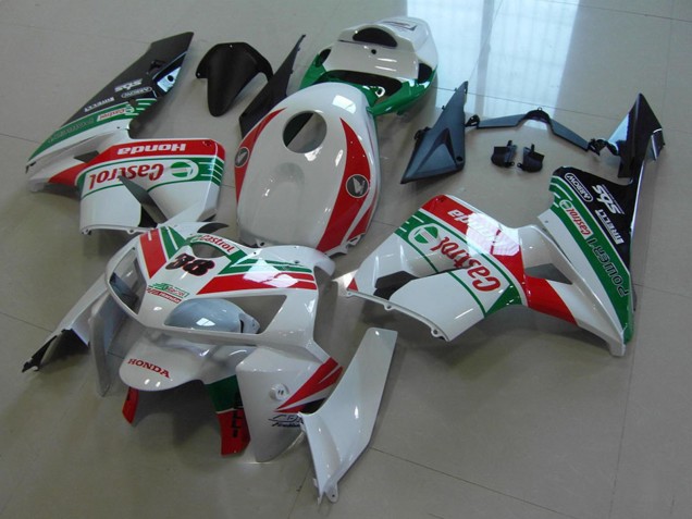 Carénages Moto Honda CBR600RR 2005-2006 - Blanc Rouge Vert Castrol 38