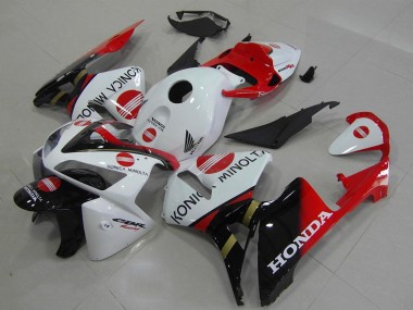 Carénages Moto Honda CBR600RR 2005-2006 - Blanc Rouge Noir Brillant Konica Minolta