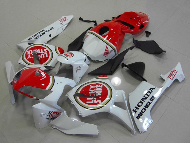 Carénages Moto Honda CBR600RR 2005-2006 - Blanc Rouge Lucky Strike