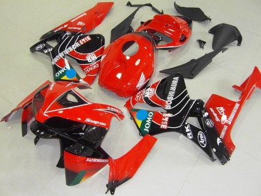 Carénages Moto Honda CBR600RR 2005-2006 - Rouge Bleu Jaune Noir Brillant JOMO