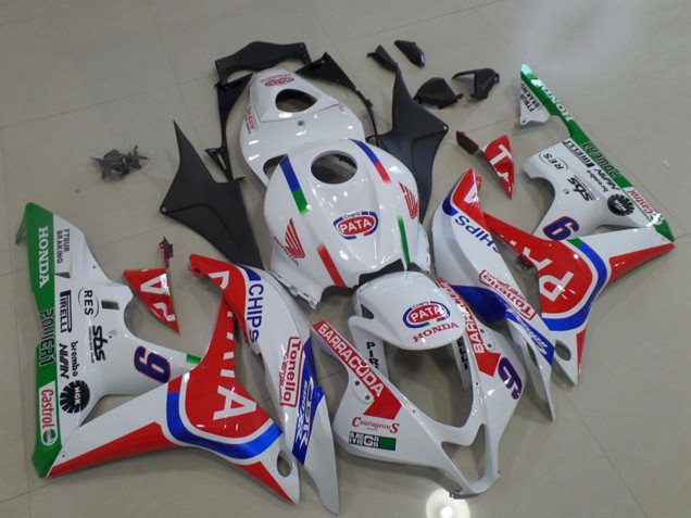 Carénages Moto Honda CBR600RR 2007-2008 - Blanc Rouge Bleu Vert Pata 6