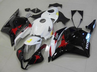Kit Carénages Moto Honda CBR600RR 2009-2012 - Blanc Rouge Noir Brillant