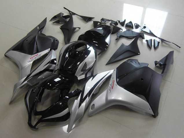 Carénages Moto Honda CBR600RR 2009-2012 - Argent Noir Brillant Noir Mat