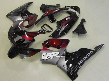 Carénages Moto Honda CBR900RR 893 1996-1997 - Argent Rouge Marron Noir Brillant