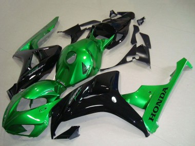 Carénages Moto Honda CBR1000RR 2006-2007 - Vert Noir Brillant