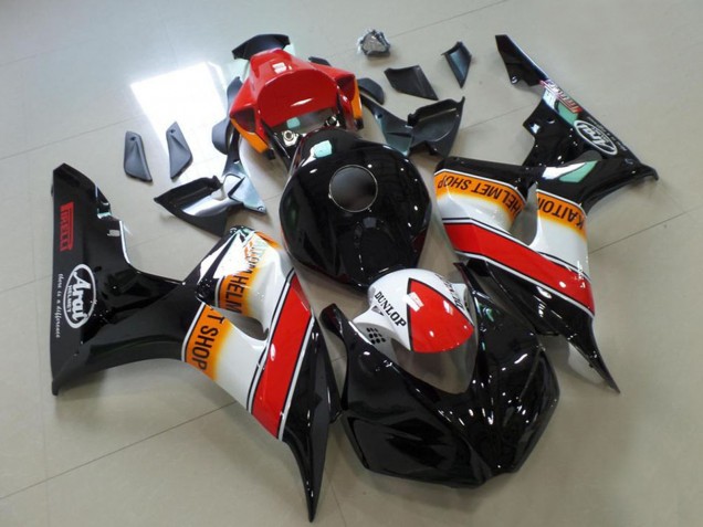 Carénages Moto Honda CBR1000RR 2006-2007 - Rouge Blanc Orange Noir Brillant Courses