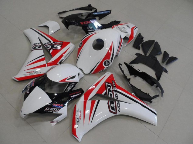 Carénages Moto Honda CBR1000RR 2008-2011 - Blanc Rouge Noir Brillant HRC