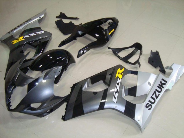 Carénages Moto Suzuki GSXR 1000 2003-2004 - Argent Gris Noir Jaune