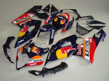 Carénages Moto Suzuki GSXR 1000 2005-2006 - Bleu Foncé Jaune Red Bull Repsol