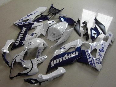 Carénages Moto Suzuki GSXR 1000 2005-2006 - Blanc Bleu Foncé Jordan