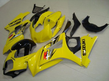 Carénage Moto Suzuki GSXR 1000 2007-2008 - Jaune Noir Brillant