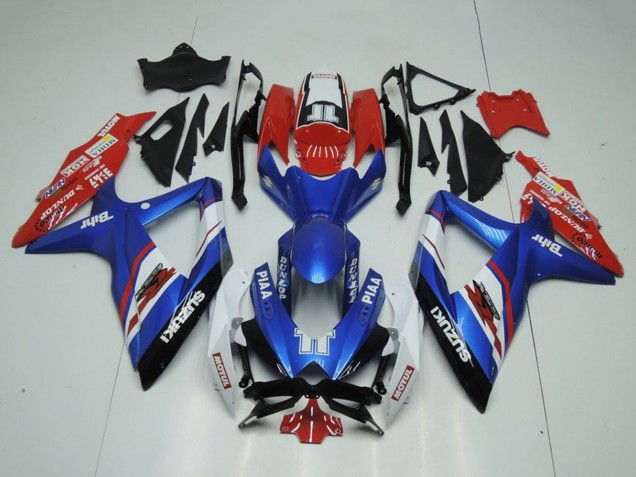 Carénages Moto Suzuki GSXR 1000 2009-2016 - Bleu Rouge Blanc Piaa Motul