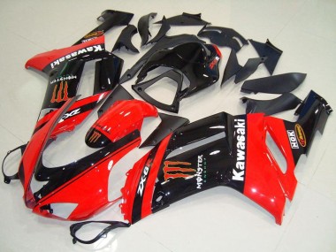 Carénages Moto Kawasaki ZX6R 2007-2008 - Monstre In Rouge