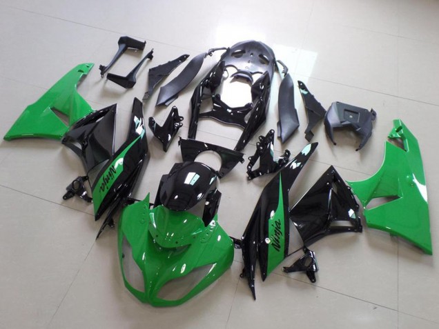 Carénage Moto Kawasaki ZX6R 2009-2012 - Vert Noir Brillant
