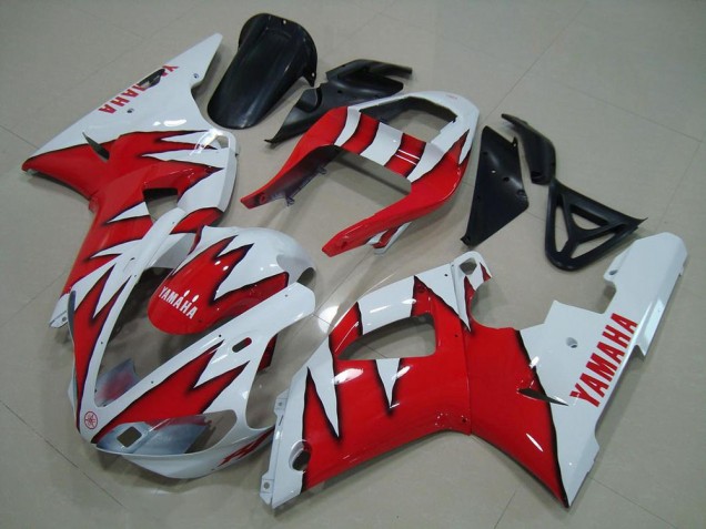 Carénages Moto Yamaha YZF R1 2000-2001 - Blanc Rouge