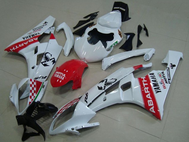 Carénages Moto Yamaha YZF R6 2006-2007 - Blanc Rouge Motul Michelin Abarth
