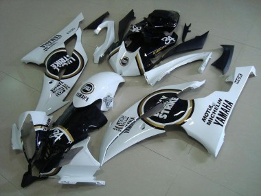 Carénages Moto Yamaha YZF R6 2008-2016 - Blanc Noir Brillant Lucky Strike Motul Michelin 34