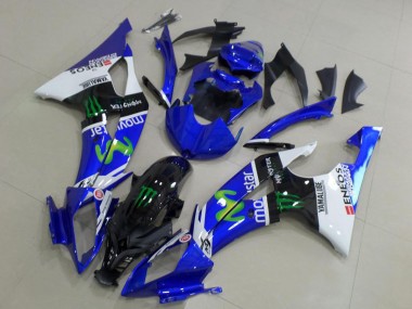 Carénages Moto Yamaha YZF R6 2008-2016 - Blanc Bleu Noir Brillant Vert Monstre MoviStar