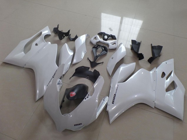 Carénages Moto Ducati 1199 2011-2014 - Blanc Noir
