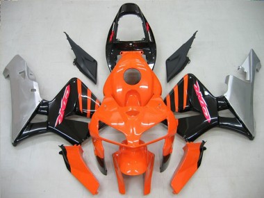 Carénage Moto Honda CBR600RR 2005-2006 - Orange Noir Argent