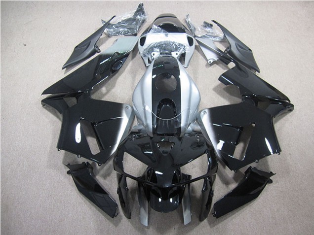 Carénage Moto Honda CBR600RR 2005-2006 - Noir Brillant Argent