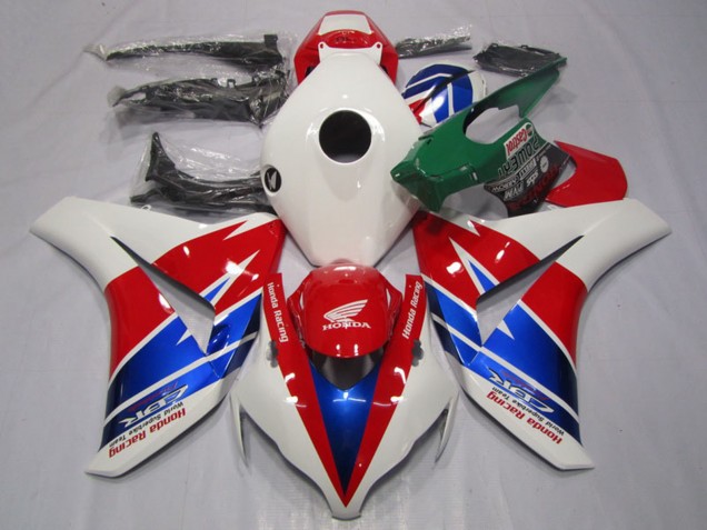 Carénages Moto Honda CBR1000RR 2008-2011 - Blanc Rouge Bleu Courses