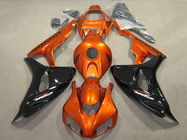 Carénages Moto Honda CBR1000RR 2006-2007 - Orange Noir Brillant