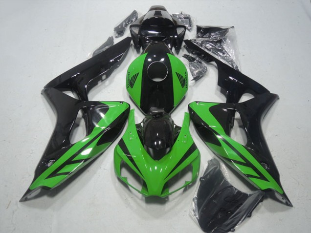Carénage Moto Honda CBR1000RR 2006-2007 - Vert Noir Brillant