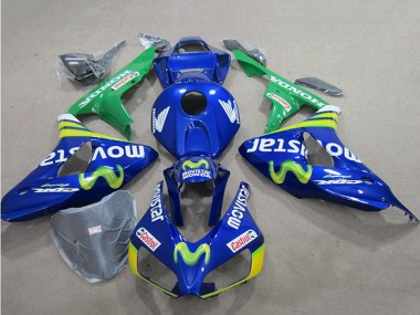 Carénages Moto Honda CBR1000RR 2006-2007 - Bleu Vert Jaune MoviStar Castrol