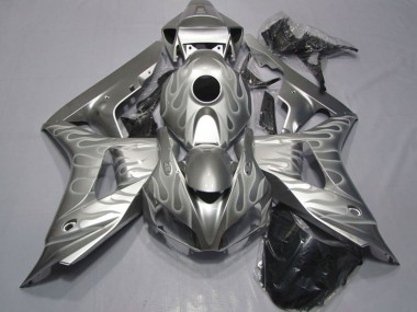 Carénages Moto Honda CBR1000RR 2006-2007 - Argent Blanc Flamme