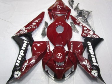 Carénages Moto Honda CBR1000RR 2006-2007 - Rouge Marron Noir Brillant Blanc Jordan