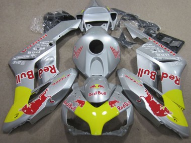 Carénages Moto Honda CBR1000RR 2004-2005 - Argent Jaune Red Bull
