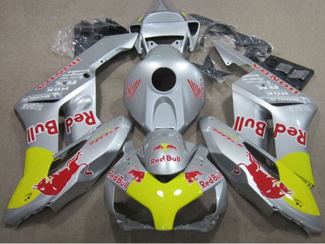 Carénages Moto Honda CBR1000RR 2004-2005 - Argent Jaune Red Bull