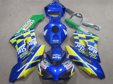 Carénages Moto Honda CBR1000RR 2004-2005 - Bleu Jaune Vert Telefumica MoviStar Castrol