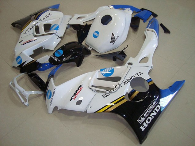 Carénages Moto Honda CBR600 F3 1995-1996 - Blanc Bleu Noir Brillant Konica Minolta