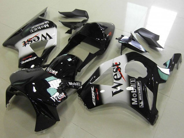 Carénages Moto Honda CBR900RR 954 2002-2003 - Noir Brillant Blanc West